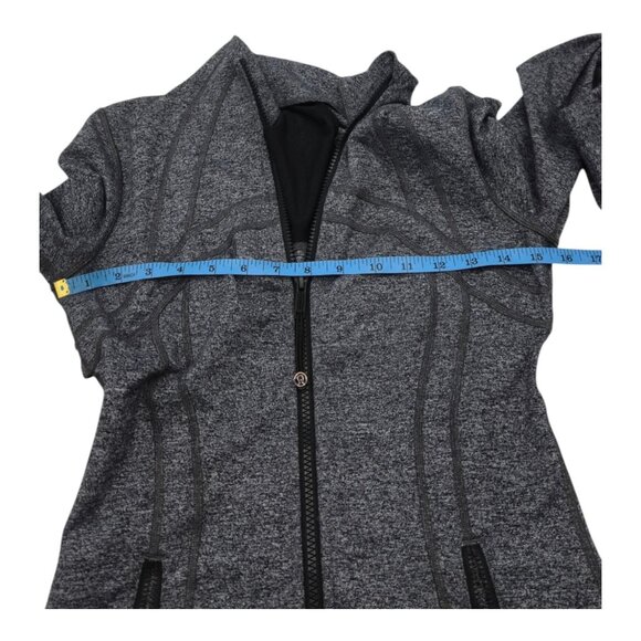 Lululemon Jacket Women 6 Define Heathered Black Athleisure Gym LW4AWCS HBLK - Picture 4 of 6